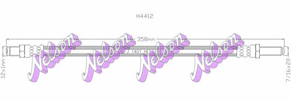 Brovex-Nelson H4412 Clutch hose H4412