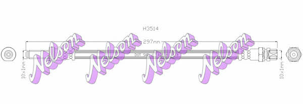 Brovex-Nelson H3514 Brake Hose H3514