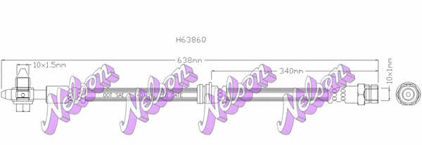 Brovex-Nelson H6386Q Brake Hose H6386Q