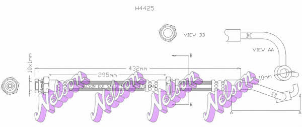 Brovex-Nelson H4425 Brake Hose H4425