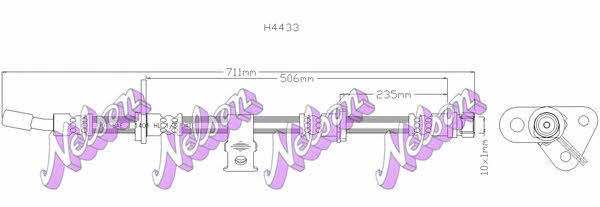 Brovex-Nelson H4433 Brake Hose H4433