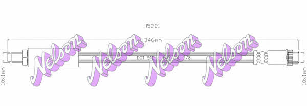 Brovex-Nelson H5221 Brake Hose H5221