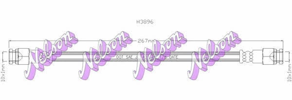 Brovex-Nelson H3896 Brake Hose H3896