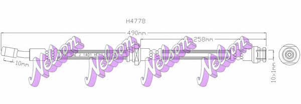 Brovex-Nelson H4778 Brake Hose H4778