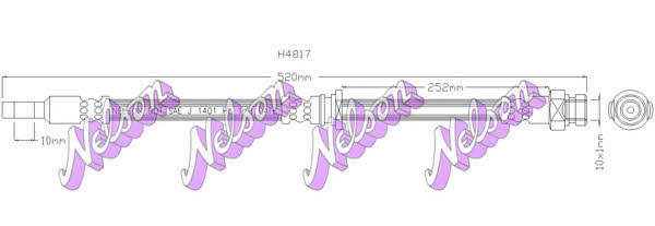 Brovex-Nelson H4817 Brake Hose H4817