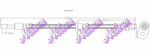 Brovex-Nelson H4494 Brake Hose H4494