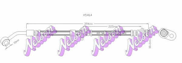 Brovex-Nelson H5464 Brake Hose H5464