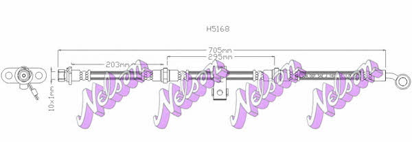 Brovex-Nelson H5168 Brake Hose H5168