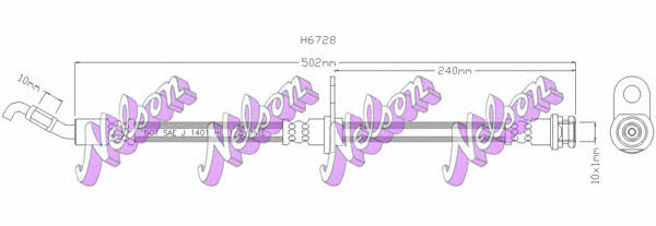 Brovex-Nelson H6728 Brake Hose H6728