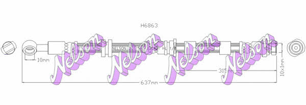 Brovex-Nelson H6863 Brake Hose H6863