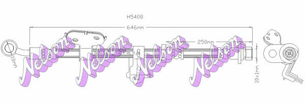 Brovex-Nelson H5408 Brake Hose H5408