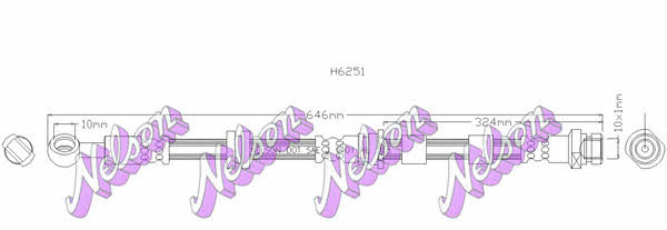 Brovex-Nelson H6251 Brake Hose H6251