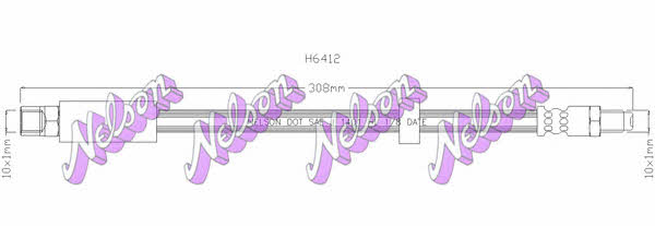 Brovex-Nelson H6412 Brake Hose H6412