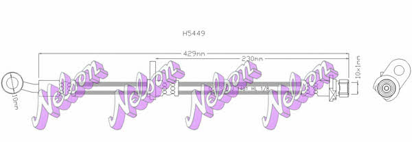 Brovex-Nelson H5449 Brake Hose H5449