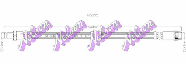 Brovex-Nelson H5595 Brake Hose H5595