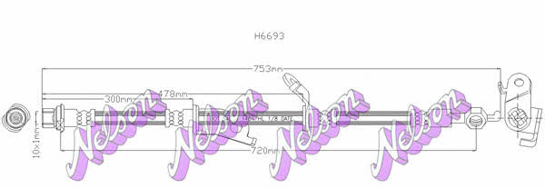 Brovex-Nelson H6693 Brake Hose H6693