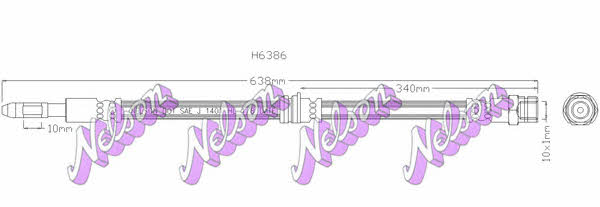 Brovex-Nelson H6386 Brake Hose H6386