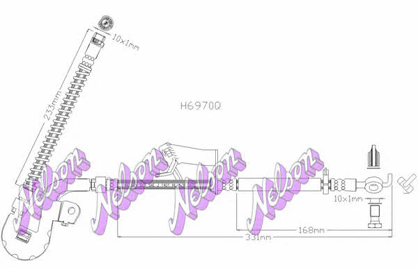 Brovex-Nelson H6970Q Brake Hose H6970Q