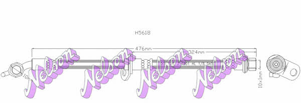 Brovex-Nelson H5618 Brake Hose H5618