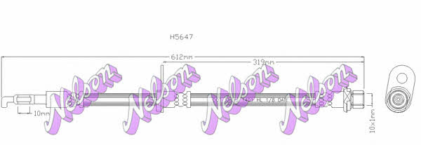 Brovex-Nelson H5647 Brake Hose H5647