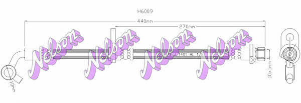 Brovex-Nelson H6009 Brake Hose H6009