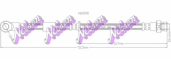 Brovex-Nelson H6890 Brake Hose H6890