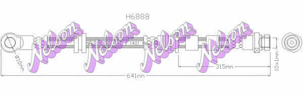 Brovex-Nelson H6888 Brake Hose H6888