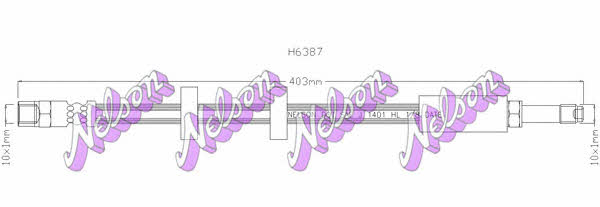 Brovex-Nelson H6387 Brake Hose H6387