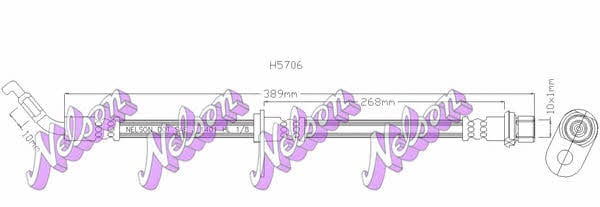 Brovex-Nelson H5706 Brake Hose H5706