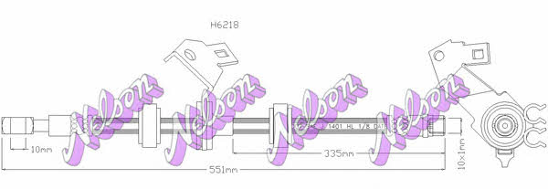 Brovex-Nelson H6218 Brake Hose H6218