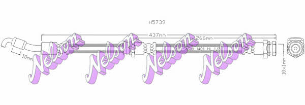 Brovex-Nelson H5739 Brake Hose H5739