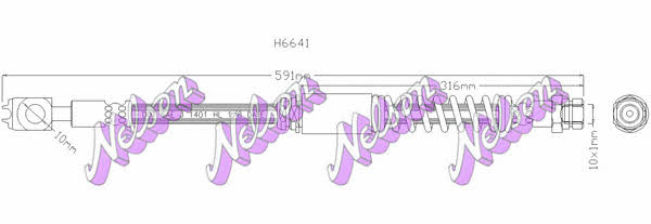 Brovex-Nelson H6641 Brake Hose H6641