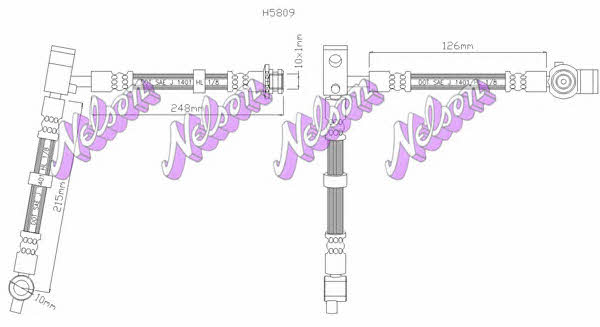 Brovex-Nelson H5809 Brake Hose H5809