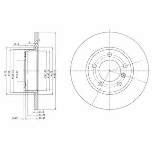 Dr!ve+ DP1010.11.0032 Unventilated front brake disc DP1010110032