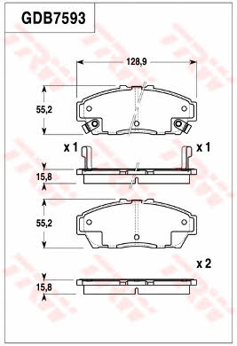 Dr!ve+ DP1010.10.0499 Brake Pad Set, disc brake DP1010100499