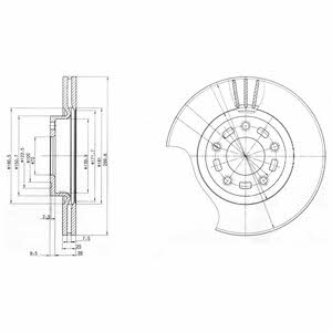 Dr!ve+ DP1010.11.0859 Front vented brake disc DP1010110859 DP1010110859 Dr!ve+ Front vented brake disc