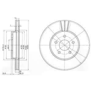 Dr!ve+ DP1010.11.0750 Front vented brake disc DP1010110750 DP1010110750 Dr!ve+ Front vented brake disc