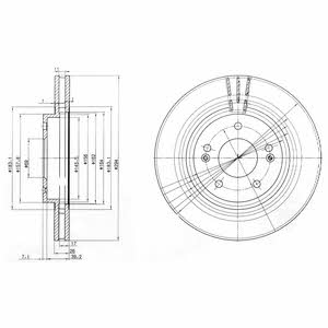 Dr!ve+ DP1010.11.0749 Front brake disc ventilated DP1010110749