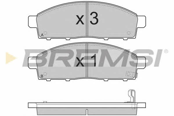 Bremsi BP3296 Brake Pad Set, disc brake BP3296