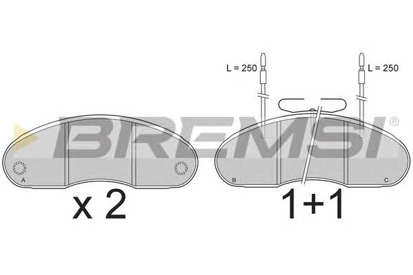 Bremsi BP7242 Brake Pad Set, disc brake BP7242