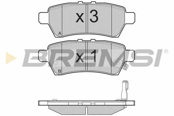 Bremsi BP3257 Brake Pad Set, disc brake BP3257