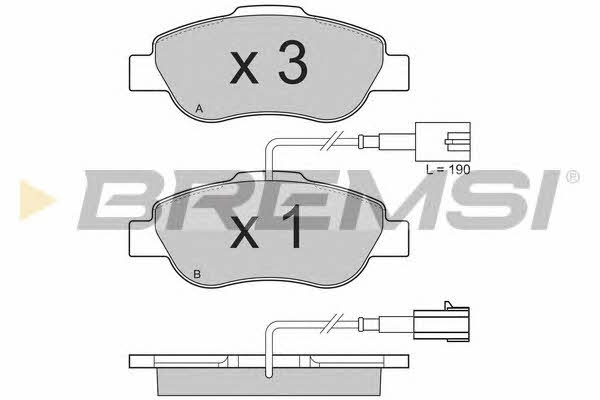 Bremsi BP3325 Brake Pad Set, disc brake BP3325