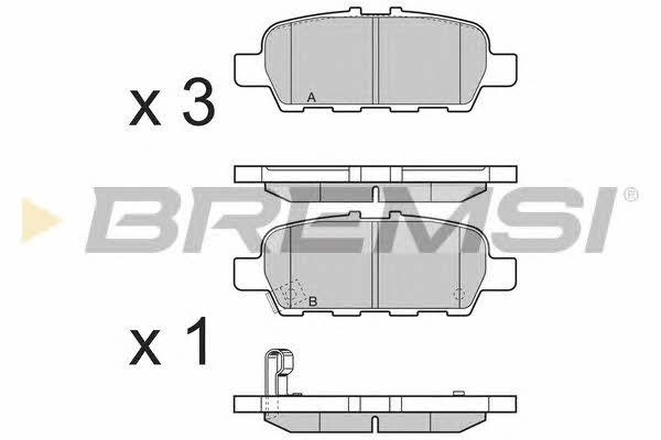 Bremsi BP3395 Brake Pad Set, disc brake BP3395