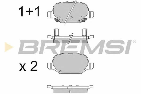Bremsi BP3550 Brake Pad Set, disc brake BP3550