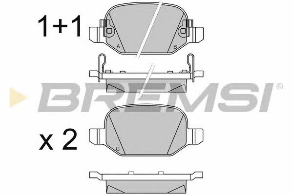 Bremsi BP3524 Brake Pad Set, disc brake BP3524