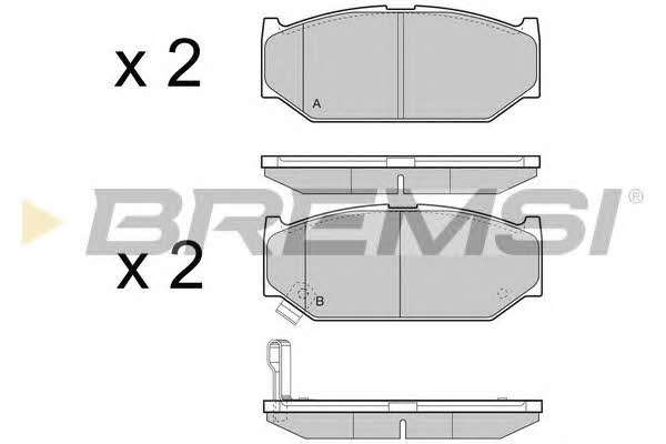 Bremsi BP3455 Brake Pad Set, disc brake BP3455