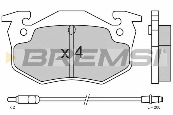 Bremsi BP2338 Brake Pad Set, disc brake BP2338
