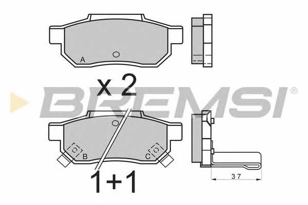 Bremsi BP2396 Brake Pad Set, disc brake BP2396