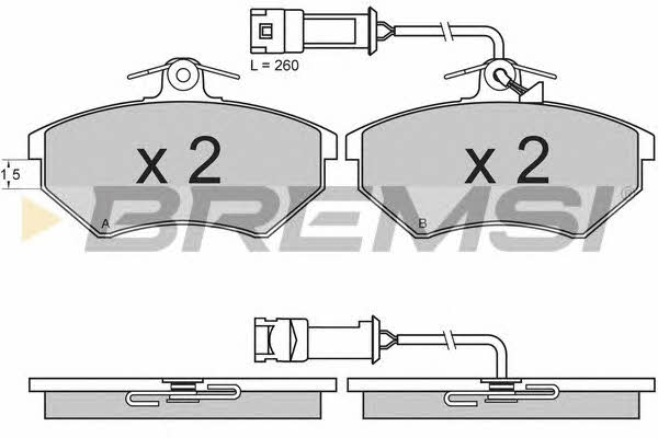 Bremsi BP2644 Brake Pad Set, disc brake BP2644