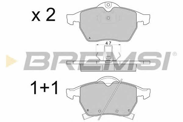 Bremsi BP2813 Brake Pad Set, disc brake BP2813